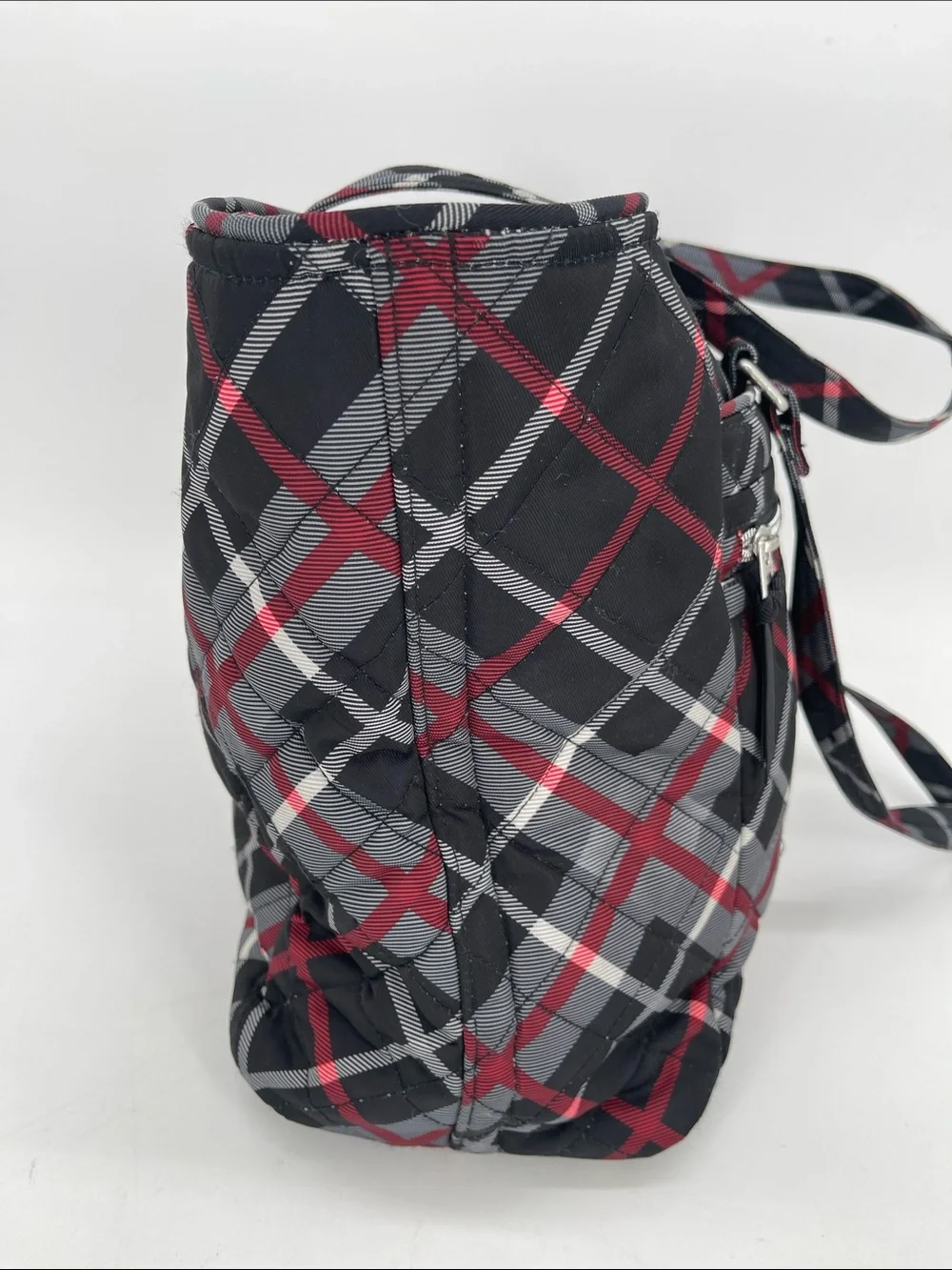Vera Bradley Performance Quilted Tote/Work Triple Compartment Paris Plaid Bag